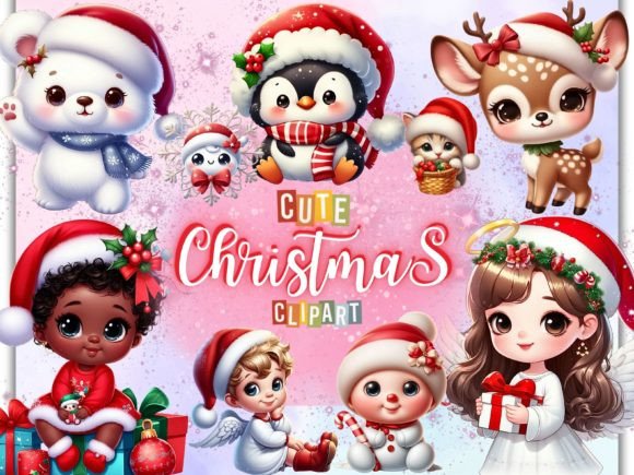 64 Cute Christmas Clipart Bundle: Illustrations Review