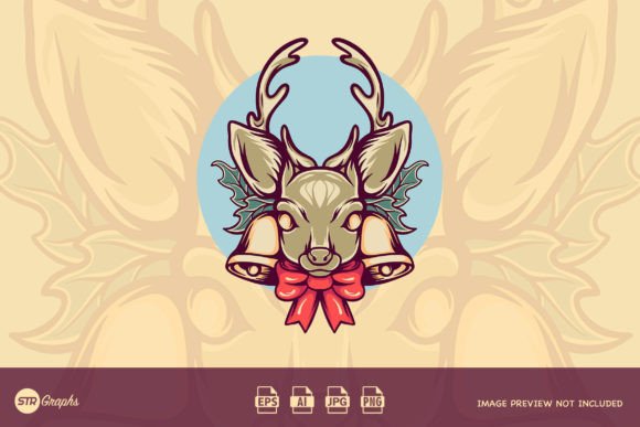 Christmas Deer & Bells Illustrations Review