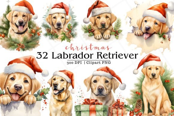 Christmas Labrador Illustrations Review