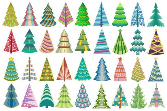 Christmas Tree Abstract Illustrations Review
