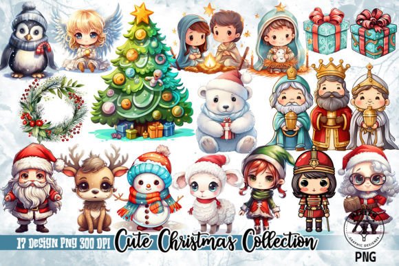 Cute Christmas Clipart PNG Review for Illustrations