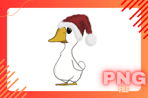 Cute Christmas Duck: Festive Illustrations