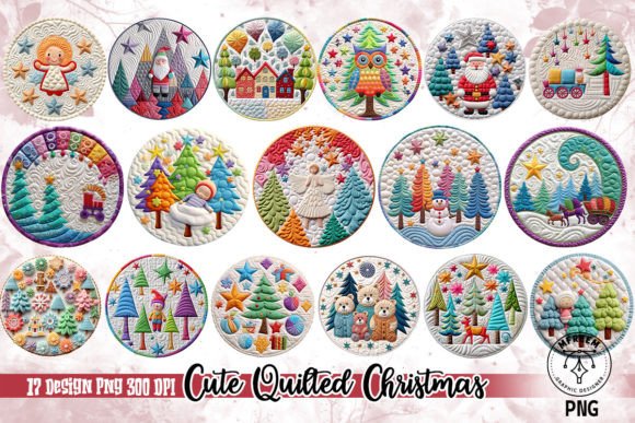 Cute Quilted Christmas Clipart PNG: Illustrations Review