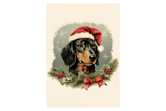 Dachshund Christmas Card: Festive Illustrations