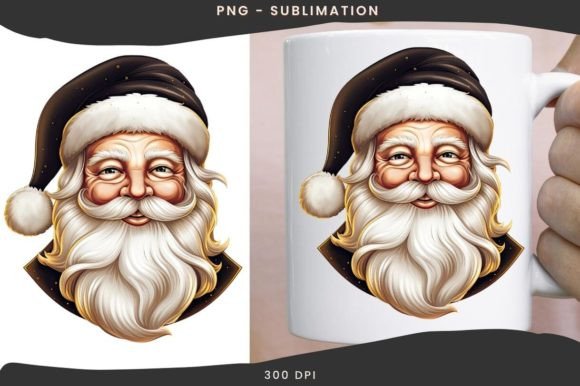 Digital Christmas Png Santa Claus, Merry Illustrations
