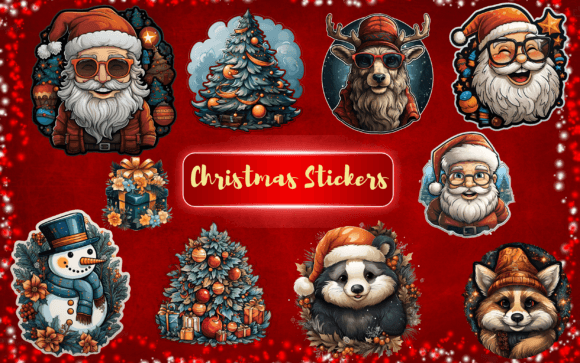 Funny Christmas Stickers: Festive Illustrations Review