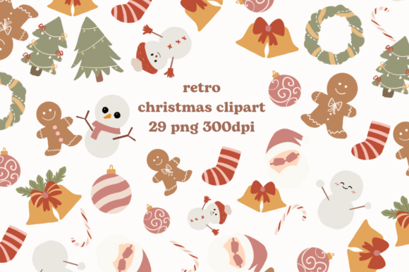 Retro Christmas Clipart Bundle PNG: A Designer’s Review of Nostalgic Illustrations