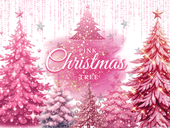 Review: 25 Pink Christmas Tree Clipart Bundle