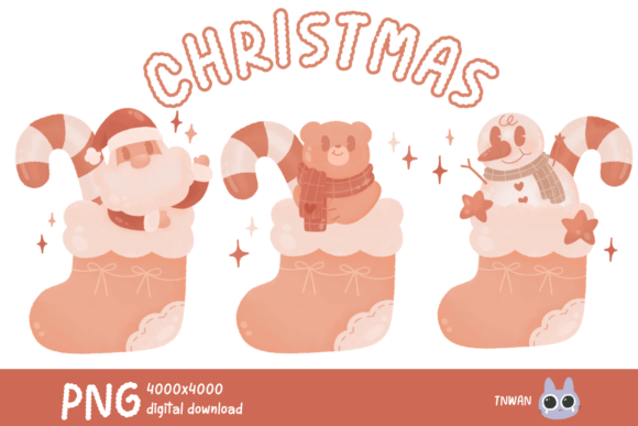 Review: Pink Christmas Stocking Santa Clipart for Embroidery