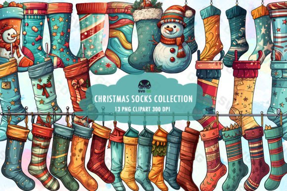 Reviewing Christmas Socks Clipart for Embroidery