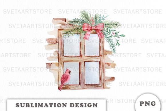 Reviewing Watercolor Christmas Window Sublimation for Stitching