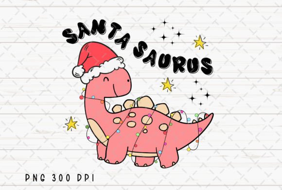 Santa Dino Girl PNG: Festive Illustrations