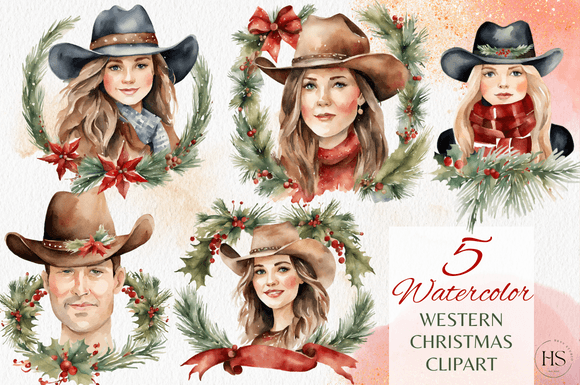 Western Christmas Watercolor Clipart: Brand Review